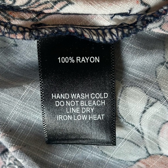 Lulu’s Botanic of Time Navy Blue Floral Print Tie-Front Skater Dress Size M - Picture 8 of 8